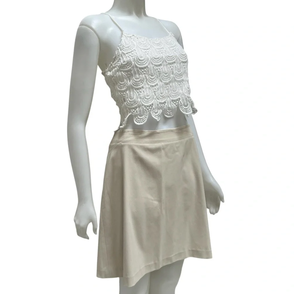Vintage THE LIMITED Virtual Stretch Tan Pencil Skirt Office Carrier Capsule 90's